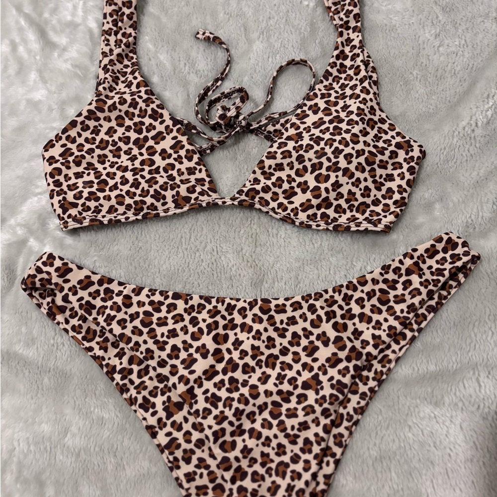 Leopard Print Bikini Set